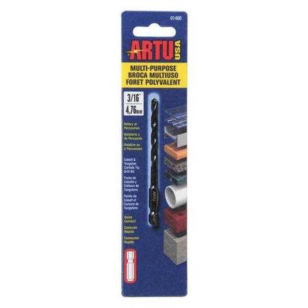 Multi Purpose Bit Quick Connect 3/16 by USA Artu Pilot Point Drill Bits