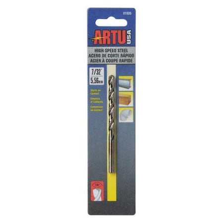 Drill Bit Steel High Speed 7/32 by USA Artu High Speed Jobber Drill Bits