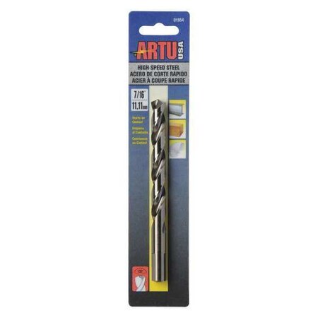 Drill Bit Steel High Speed 7/16 by USA Artu High Speed Jobber Drill Bits