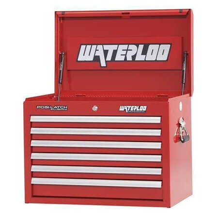 Chest 6 Drawer 26" Red by USA Waterloo Tool Chest & Side Cabinets