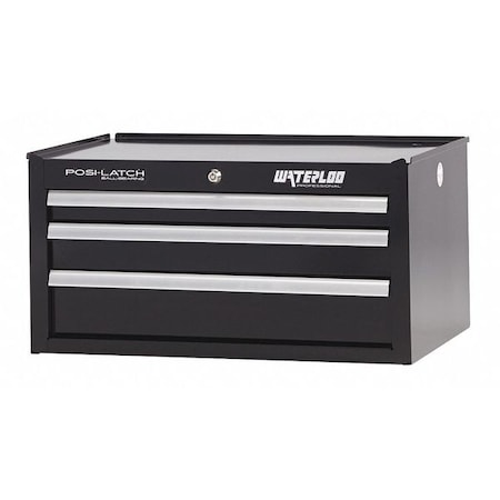 Intermediate Chest 3 Drawer 26" Black by USA Waterloo Tool Chest & Side Cabinets