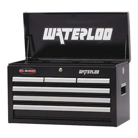 Chest 6 Drawer 26" Black Type WCH 266BK by USA Waterloo Tool Chest & Side Cabinets