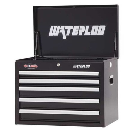 Chest 5 Drawer 26" Black by USA Waterloo Tool Chest & Side Cabinets
