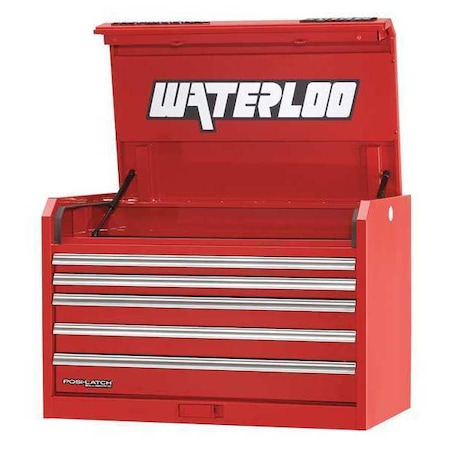 Chest 5 Drawer 36" Red by USA Waterloo Tool Chest & Side Cabinets