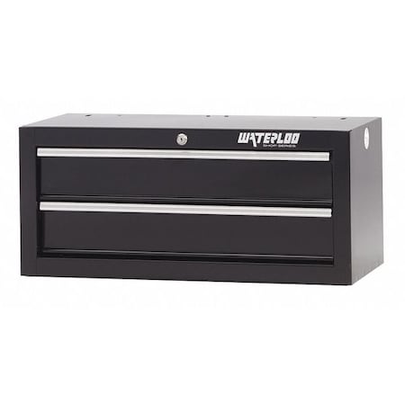 Intermediate Chest 2 Drawer 26" Black Type SIN 262BK B by USA Waterloo Tool Chest & Side Cabinets