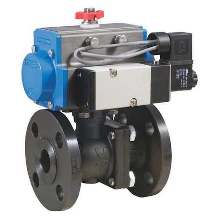 Pneumatic Actuated Flanged Ball Valve CS by USA Bonomi Pneumatic Flow Control Valves