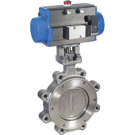 Pneum Act SS Butterfly Valve ANSI 150 by USA Bonomi Pneumatic Flow Control Valves