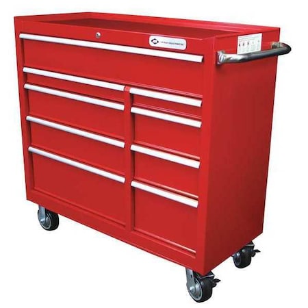Cabinet 41" 9 Drawer Double Bank by USA American Forge Rolling & Combination Cabinets & Carts