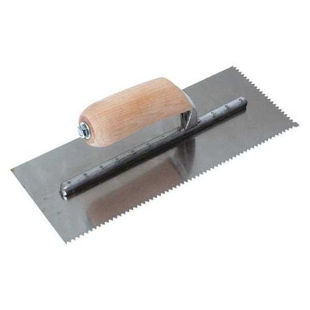 V Notch Trowel 11" L x 4 1/2" W x3/16" H by USA Midwest Rake Concrete Trowels