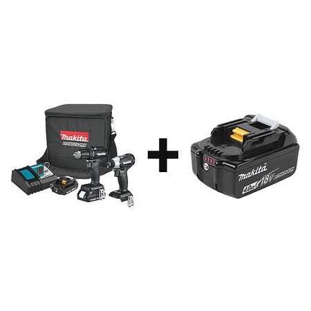 Cordless Combo Kit 18.0V 2 Tools 3 Batt by USA Makita Cordless Power Tool Combination Kits