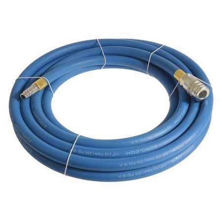 1/2" ID x 10 ft. EPDM Air Hose 250 psi BL Type ZPL050 10 51 by USA Zoro Air Compressor Multipurpose Air Hoses