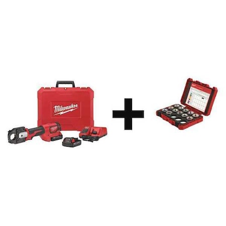 Battery Operated Crimping Tool Kit 18.0V Type 2679 22 49 16 KITA by USA Milwaukee Cable & Wire Crimping Tools