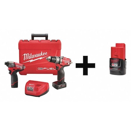Cordless Combination Kit 12.0V Type 2597 22 48 11 2430 by USA Milwaukee Cordless Power Tool Combination Kits