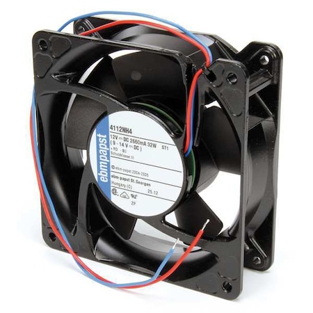 4-11/16" Square Axial Fan 12VDC Model 4112NH4 by Ebm-Papst in US