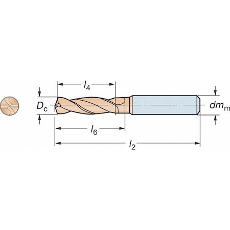 Jobber Drill 7.94mm 120 Carbide by USA Sandvik Coromant Coolant Fed Drill Bits