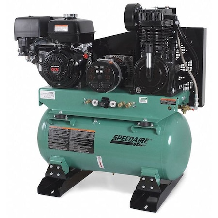 Compressor/Generator 13HP 30Gal 15.7CFM by USA Speedaire Air Compressor Gas Compressors & Generators
