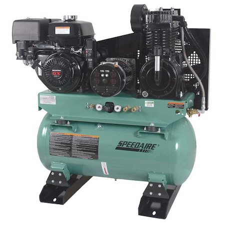 Compressor/Generator 13HP 30Gal 15.7CFM Type 6EWK6 by USA Speedaire Air Compressor Gas Compressors & Generators