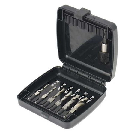 Drill/Tap/Countersink Set Metric 6 Pc Type 6EXL2 by USA Westward Drill Bit & Tap Sets