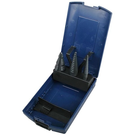 Step Drill Bit Set HSS 1/8 1 1/8 In 3 pc by USA Westward Step Drill Bits