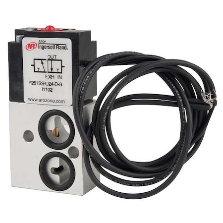 Solenoid Air Control Valve 1/8 In 24VDC Type P261SS 024 D by USA ARO Pneumatic Solenoid Air Control Valves