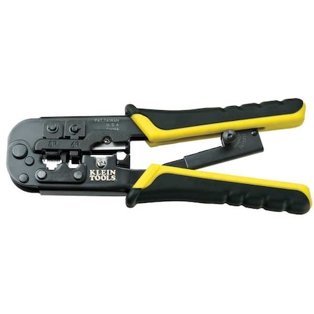Ratchet Crimper 28 to 22 AWG 7 1/2" L by USA Klein Wire Strippers Crimpers Cable Slitters