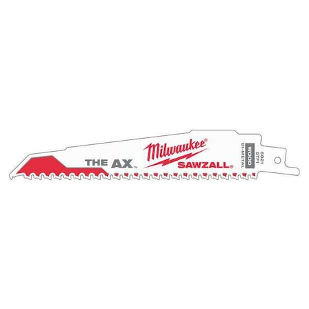 6" L Reciprocating Saw Blade 25 pk. Type 48 00 8021 by USA Milwaukee Reciprocating Power Saw Blades