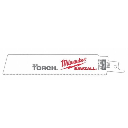 6" L Reciprocating Saw Blade 25 pk. Type 48 00 8782 by USA Milwaukee Reciprocating Power Saw Blades