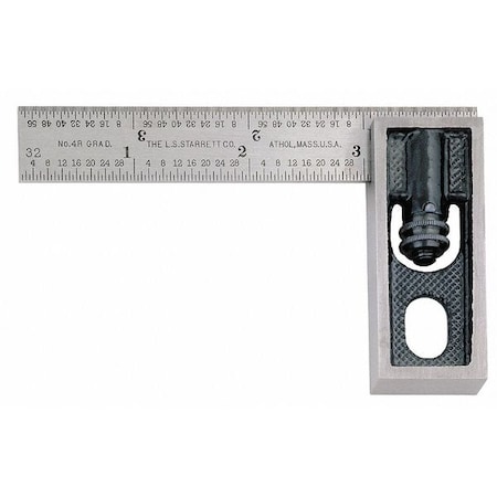 Double Square 3 1/2x9/16 In 4R Grad 2 Pc by USA Starrett Precision Steel Squares