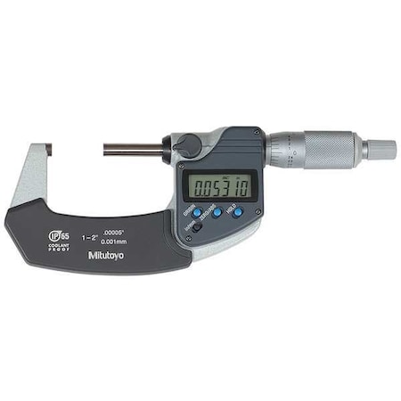 Digital Micrometer Outside 1 to 2 In by USA Mitutoyo Micrometers