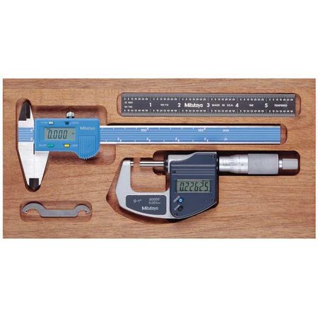 Tool Kit Micrometer Caliper Rule 3 Pcs by USA Mitutoyo Precision Measuring Tool Kits