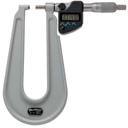 Digital Micrometer Deep Throat 1 In SPC by USA Mitutoyo Micrometers