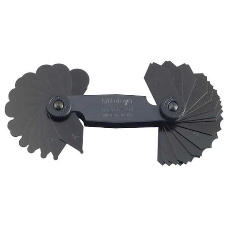 Radius Gage Set 1/32 to 1/4 30 Leaves by USA Mitutoyo Precision Measuring Radius Gauges