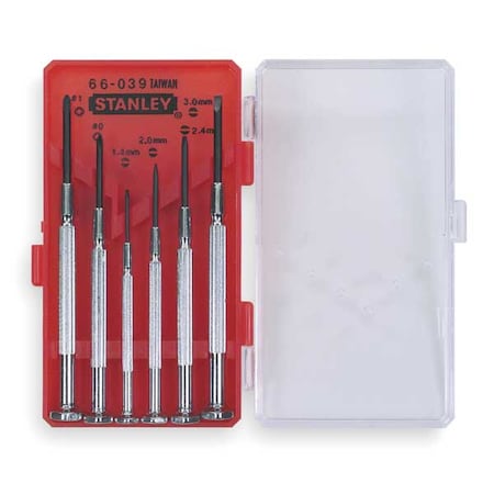 Jewelers Screwdriver Set Sl/Ph 6 pcs. by USA Stanley Screwdriver Sets