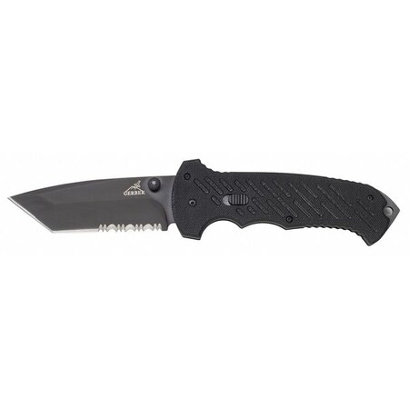 Folding Knife Tanto 3 13/16 In L Black by USA Gerber Folding Knives