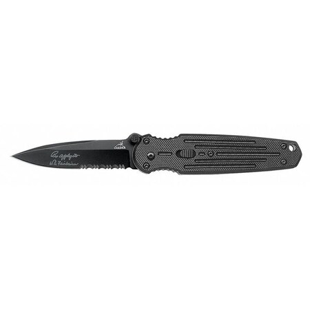 Folding Knife Drop Point 2 13/16 In Blk by USA Gerber Folding Knives