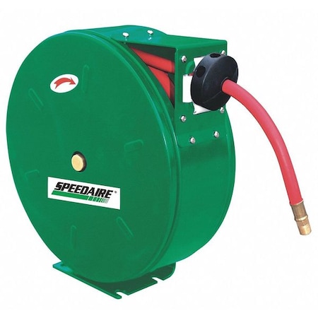 Hose Reel 3/8" 50 ft 300 psi 3/8 Type 6WA76 by USA Speedaire Pneumatic Spring Return Hose Reels