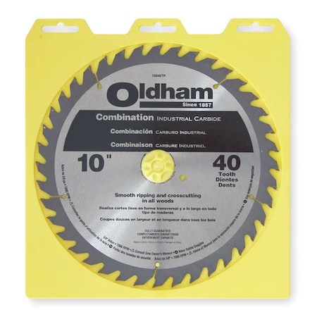Circular Saw Bld Crbde 10 In 40 Teeth Type 10040TP by USA Oldham Circular Power Saw Blades