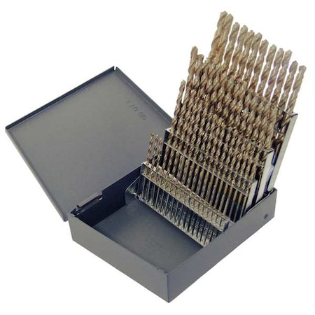 Screw Machine Bit Set Wire 60 pcs. by USA Chicago Latrobe Screw Machine Length Drill Bits
