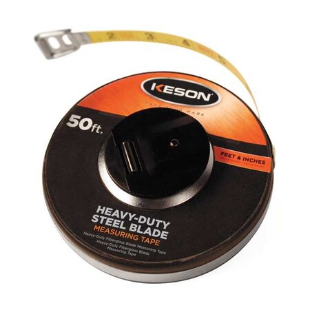Long Tape Measure 3/8 In x 50 ft Orange by USA Keson Measuring Tapes