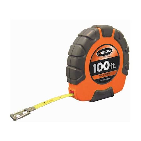 Long Tape Measure 3/8 In x 100 ft Orange Type ST101003X by USA Keson Measuring Tapes