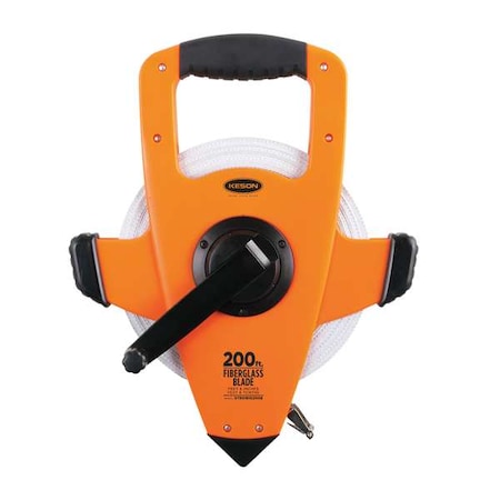 Long Tape Measure 1/2 In x 200 ft Orange Type OTRS1810200E by USA Keson Measuring Tapes