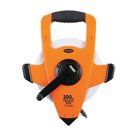 Long Tape Measure 1/2 In x 200 ft Orange Type OTRS18200 by USA Keson Measuring Tapes