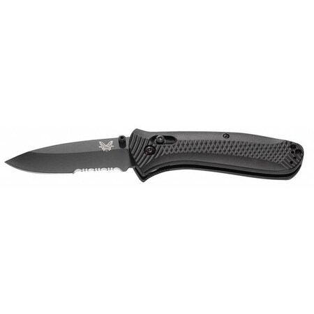 Folding Knife Drop Point 3 1/2 In L Blk by USA Benchmade Folding Knives