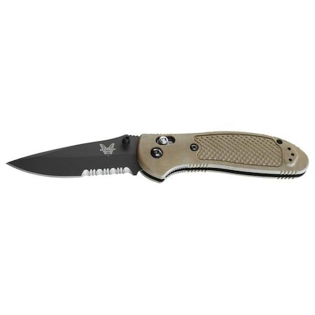 Folding Knife Drop Point 3 1/2 In L Sand by USA Benchmade Folding Knives
