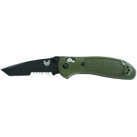 Folding Knife Tanto 2 15/16 In L Olive by USA Benchmade Folding Knives