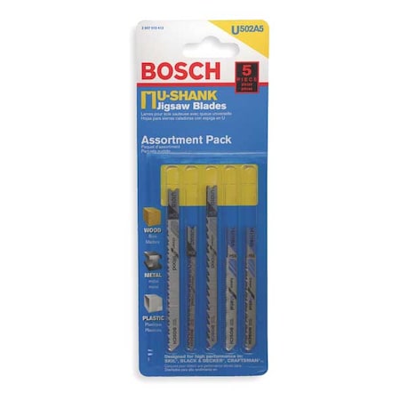 Jigsaw Blade Set High Carbon Steel PK5 by USA Bosch Power Jig Saw Blades