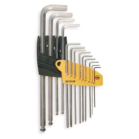 Ball End Hex Key Set Pieces 13 S17 Type 66991 by USA Wiha Hex Key Sets