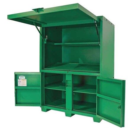 Jobsite Field Office 60" W x 42" D x 80" H Green by USA Greenlee Jobsite Boxes
