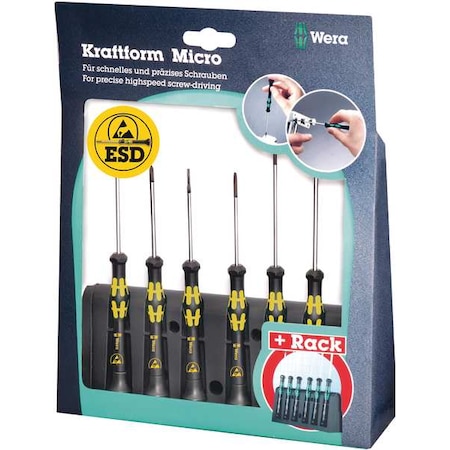 ESD Screwdriver Set Slotted/Phillips 6Pc by USA Wera Screwdriver Sets