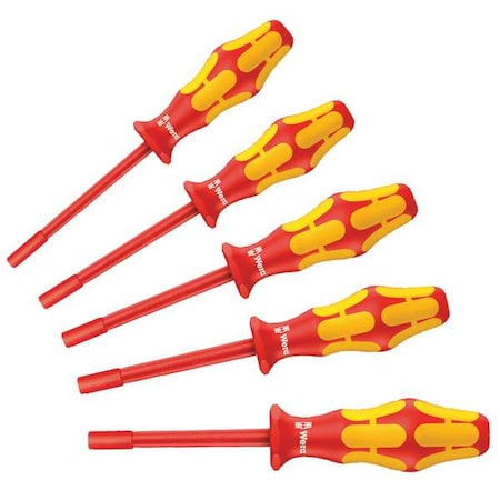 Nut Driver Set 5 Pieces SAE Hollow Ins by USA Wera Nut Driver Sets